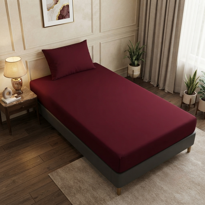 Single Bed Waterproof Bedsheet – Premium Fitted Bed Cover
