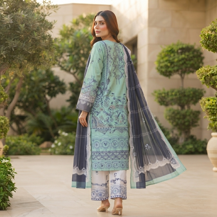 SADABAHAR Printed Stitched 3 Piece Suit for Women | Ready to Wear