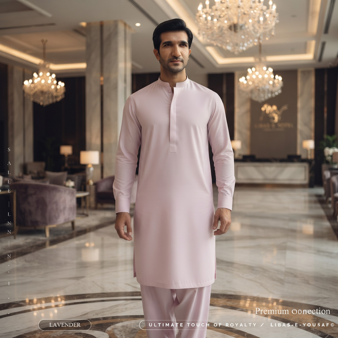 Libas-E-Yousaf American Soft Cotton Men's Unstitched 2 Piece Suit with 9 Premium Buttons – Box Packed