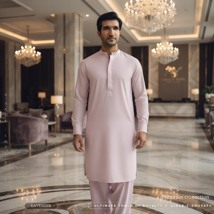 Libas-E-Yousaf American Soft Cotton Men's Unstitched 2 Piece Suit with 9 Premium Buttons – Box Packed