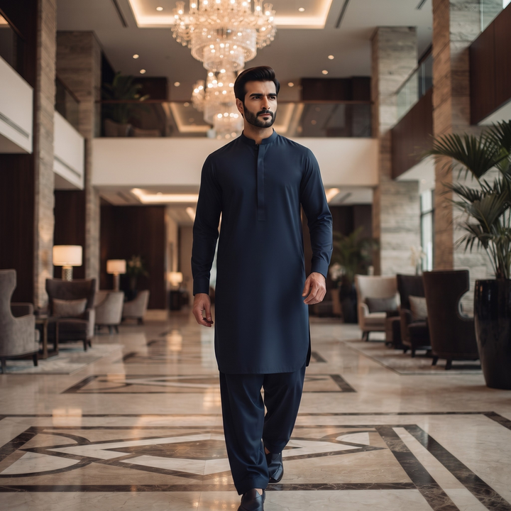 Libas-E-Yousaf American Soft Cotton Men's Unstitched 2 Piece Suit with 9 Premium Buttons – Box Packed
