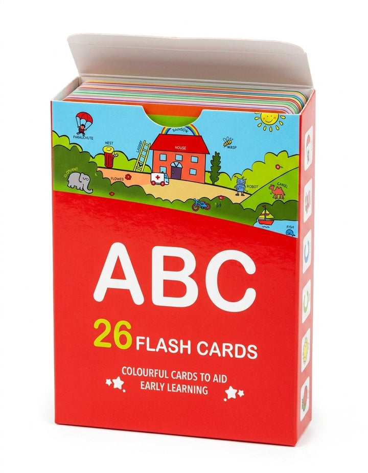 ABC 26 Flash Cards — Colourful English Alphabet Cards for Early Learning | Kids A to Z Letter Flash Card Set