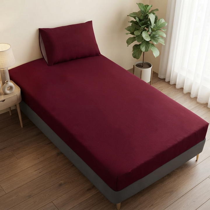Single Bed Waterproof Bedsheet – Premium Fitted Bed Cover