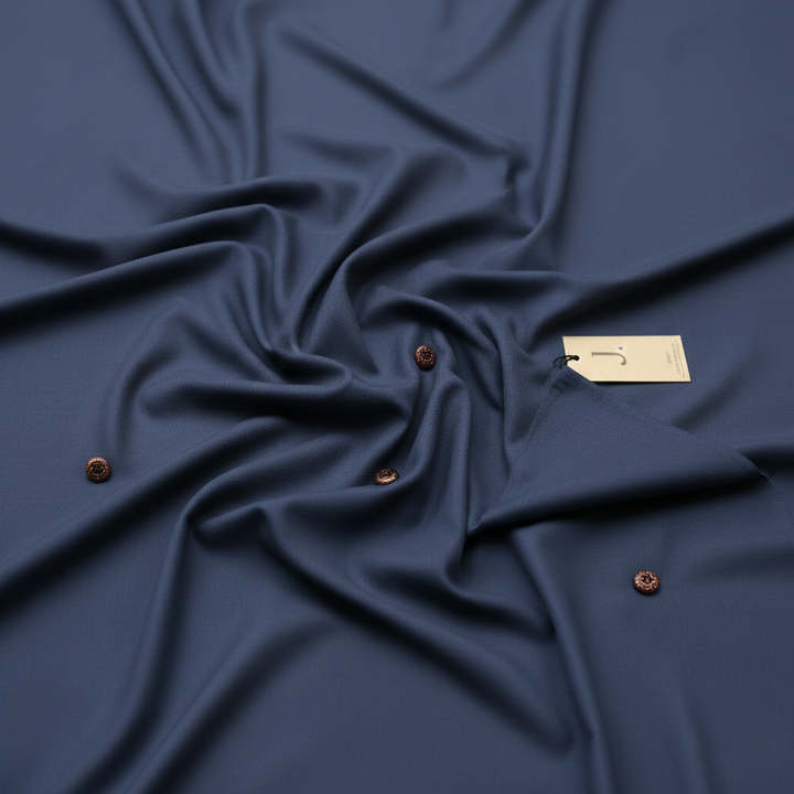 J. Men's Navy Blue Wash & Wear Suit – Stylish & Comfortable