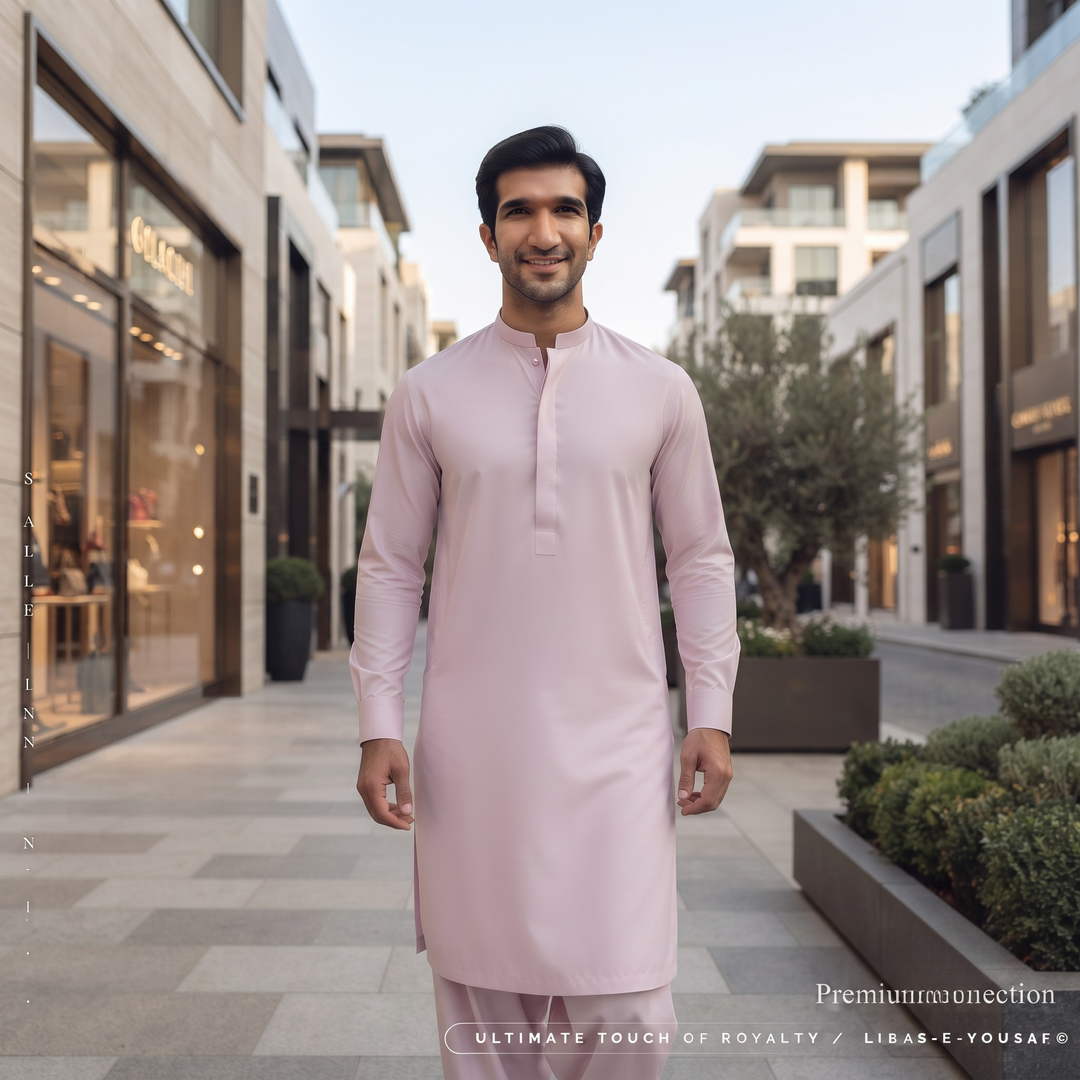 Libas-E-Yousaf American Soft Cotton Men's Unstitched 2 Piece Suit with 9 Premium Buttons – Box Packed