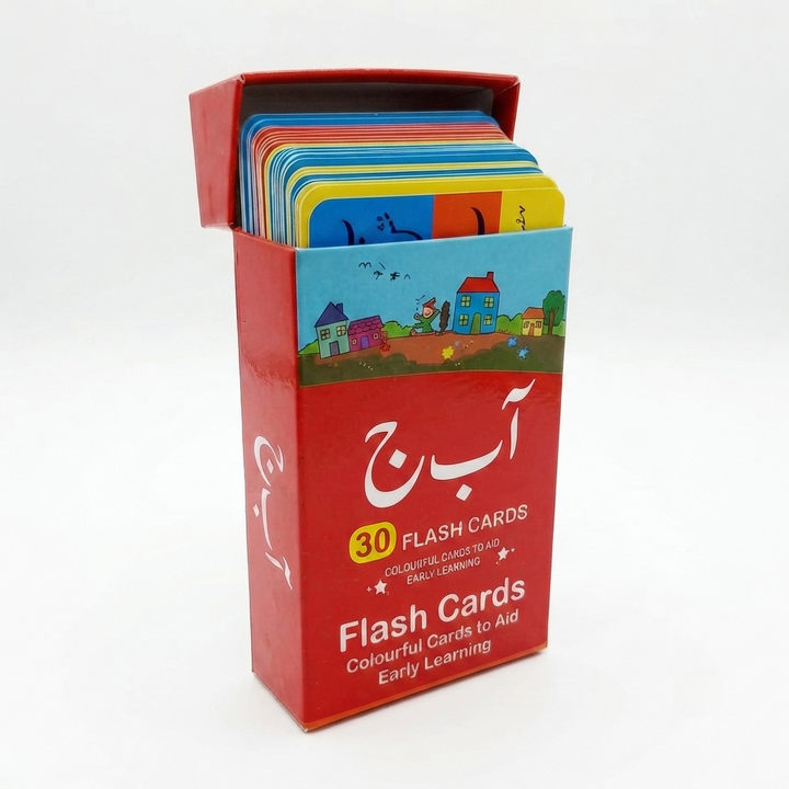 Urdu Flash Cards for Kids — Colourful Early Learning Cards | Alphabet & Vocabulary Flash Card Set