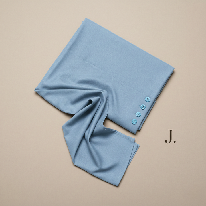 J. Men's Light Blue Wash & Wear Suit – Stylish & Comfortable