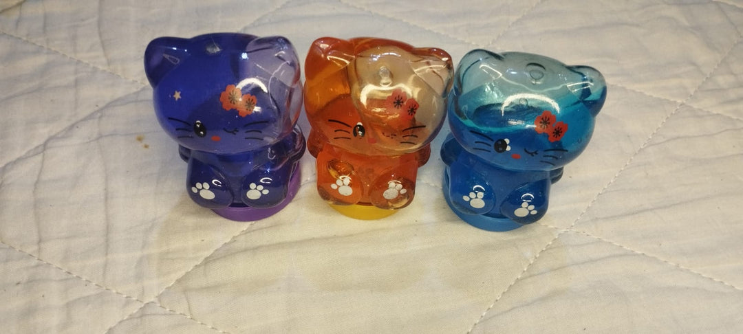 Kawaii Crystal Cat Slime Jar — Cute Cat Shaped Sensory Fidget Toy for Kids | Collectible Novelty Slime