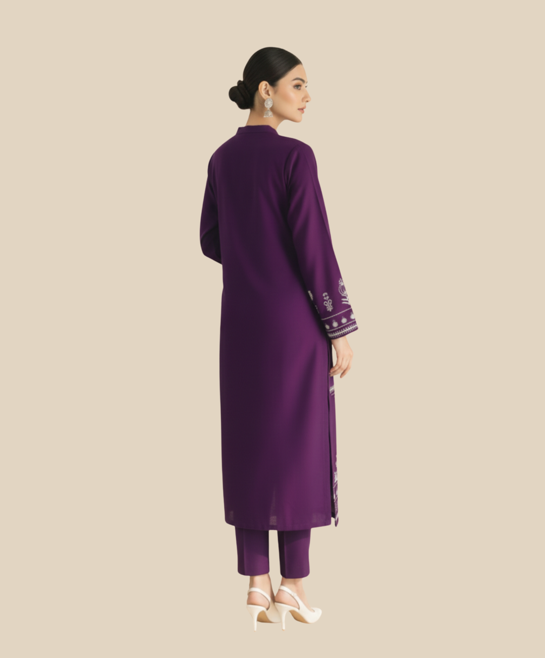 LAAM Purple Embroidered 2 PC Ladies Lawn Suit – Elegant Summer Wear