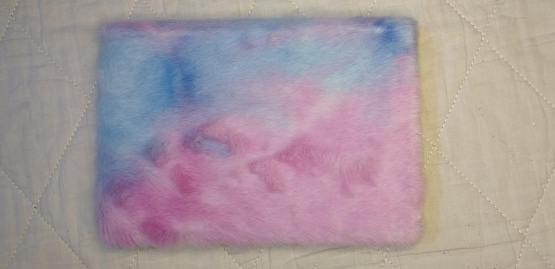 Fluffy Plush Unicorn Cat Diary — Pastel Rainbow Furry Notebook with Glitter Horn | Kids Kawaii Journal