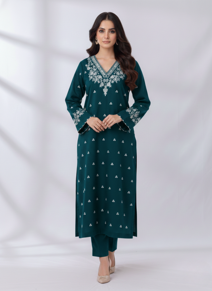 PEZWAAN Zinc Embroidered Ladies Lawn Suit 2 PC – Elegant Pakistani Summer Wear