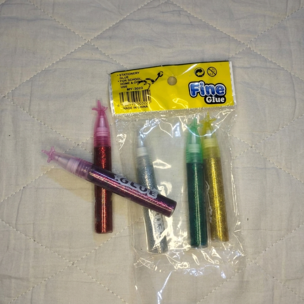 Fine Glue Glitter Glue Pen Set – 6 Colors for Kids Art & Craft (MY-3023)