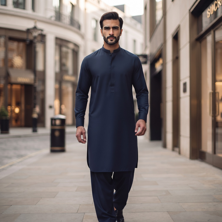Libas-E-Yousaf American Soft Cotton Men's Unstitched 2 Piece Suit with 9 Premium Buttons – Box Packed