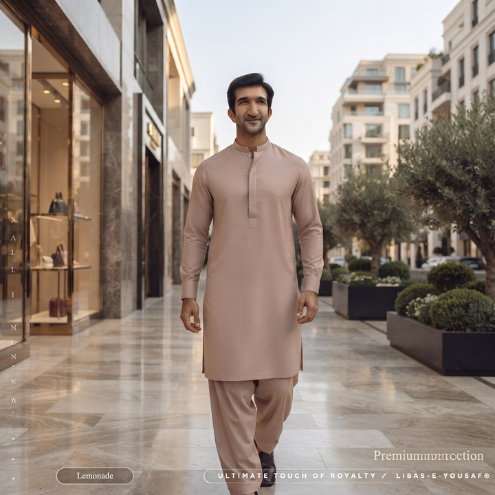 Libas-E-Yousaf American Soft Cotton Men's Unstitched 2 Piece Suit with 9 Premium Buttons – Box Packed