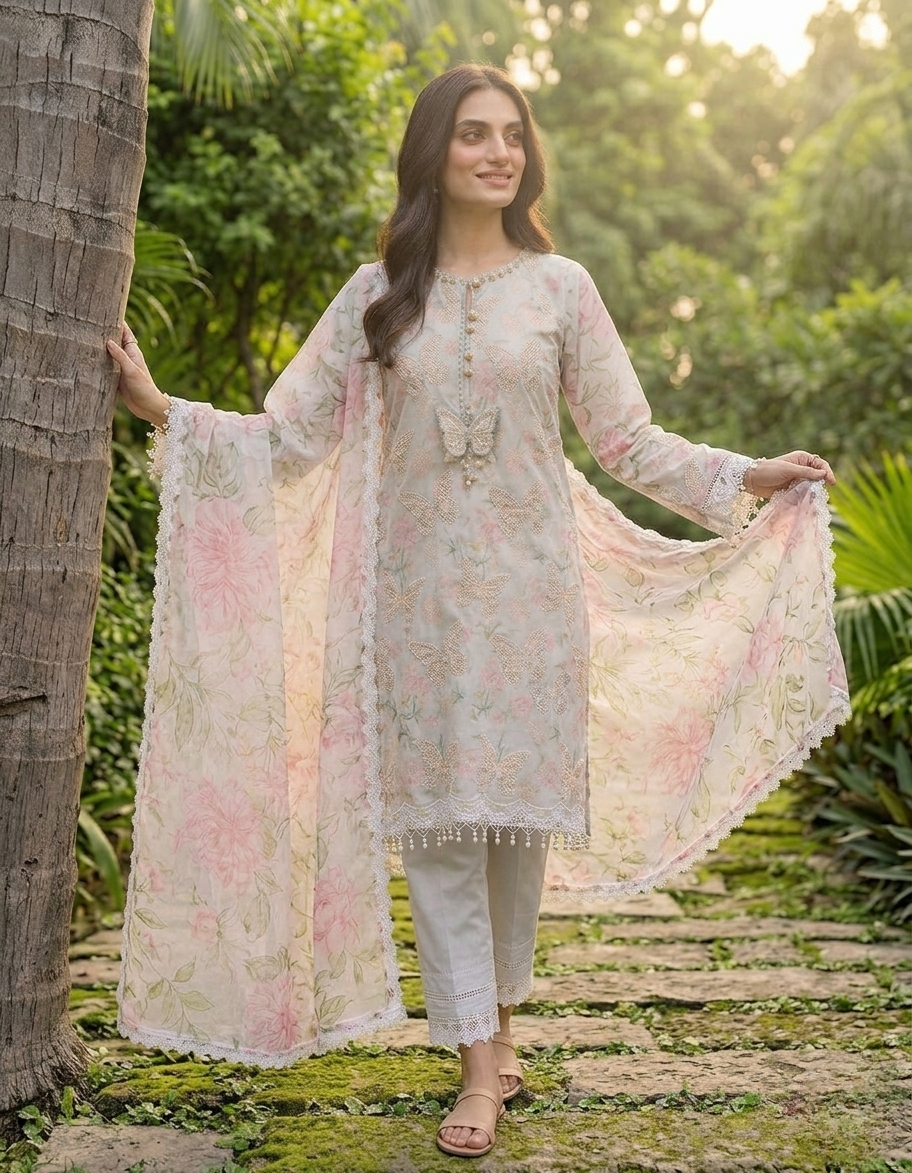 Maria.B | M.Prints Embroidered Printed Lawn 3-Piece Suit