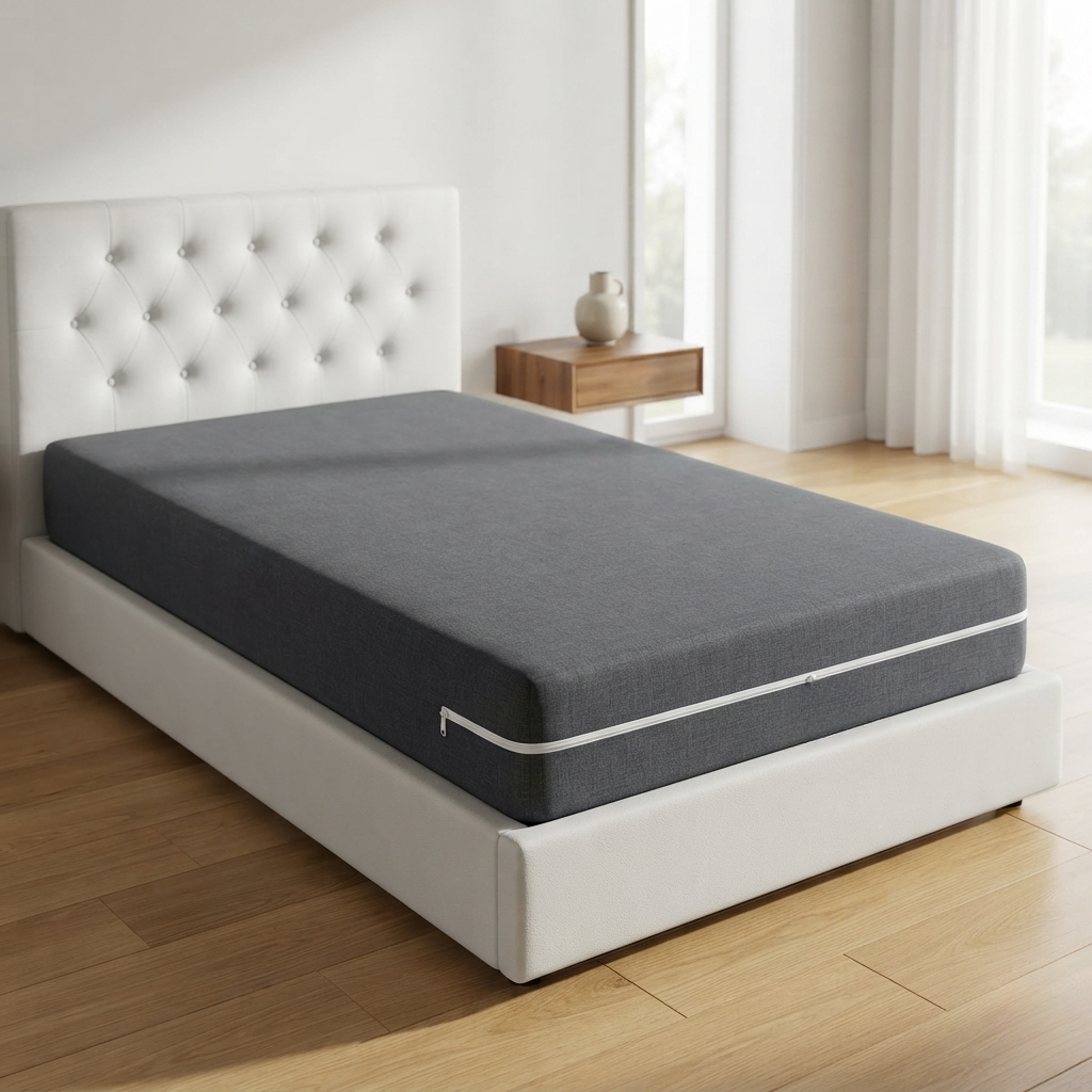 Single Bed Waterproof Mattress Protector with Zipper