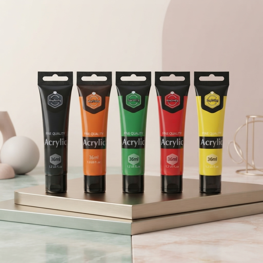 🎨 Keep Smiling Acrylic Paint Tubes Set – 5 Colors (36ml Each)