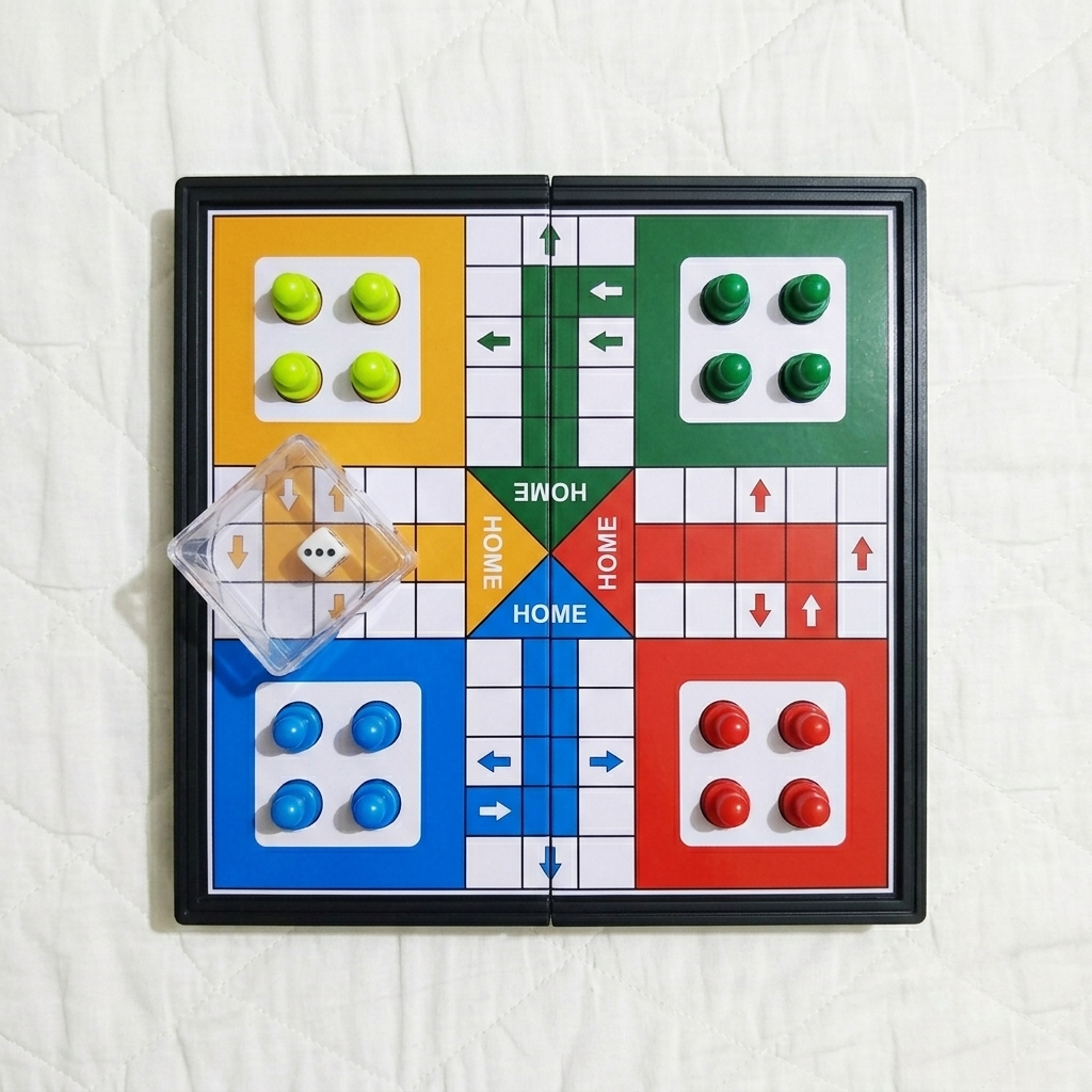 Magnetic Ludo Board Game — Classic 4-Player Family Strategy Game | Educational Toy for Kids Age 2+