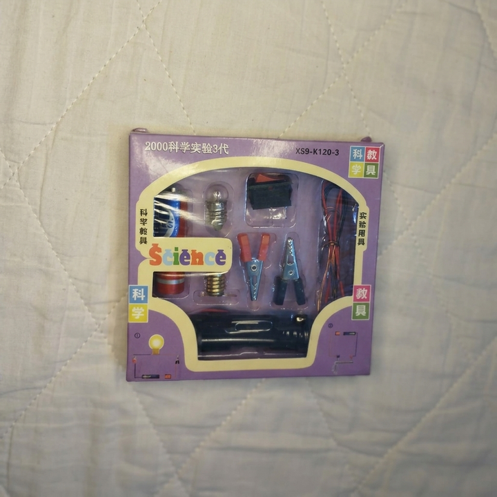 Kids Science Electricity Experiment Kit — Basic Circuit Building Set with Bulb, Wires & Clips | STEM Learning Toy