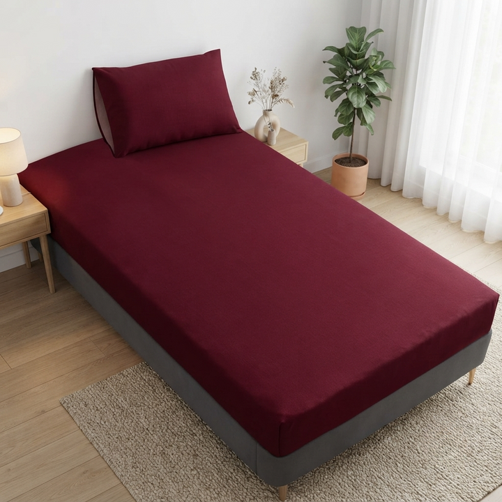 Single Bed Waterproof Bedsheet – Premium Fitted Bed Cover