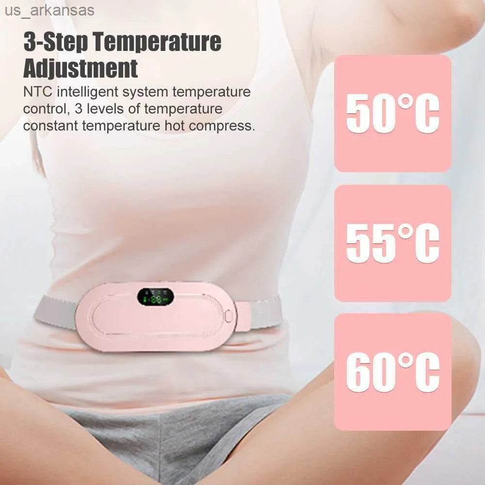 Digital Period Heating Pad & Vibrating Belt | Fast Menstrual Cramp Relief | Rechargeable & Portable Smart Heating Belt