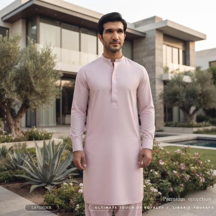Libas-E-Yousaf American Soft Cotton Men's Unstitched 2 Piece Suit with 9 Premium Buttons – Box Packed