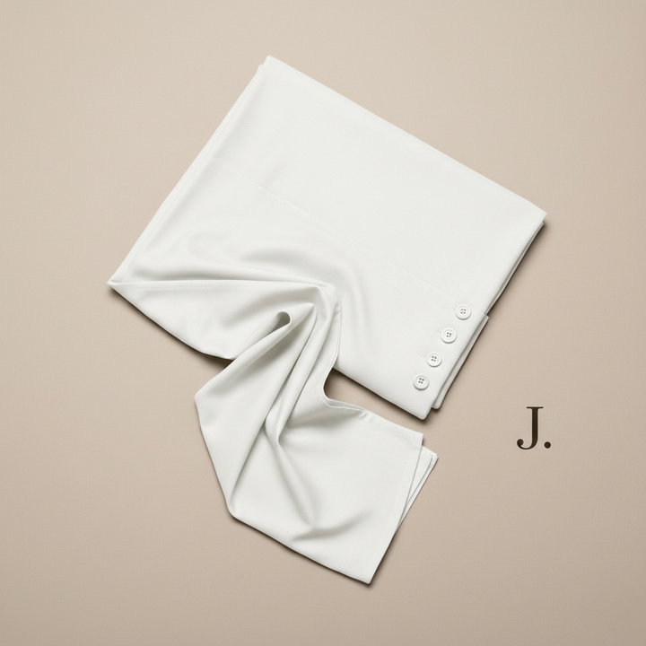 J. Men's White Wash & Wear Suit – Stylish & Comfortable