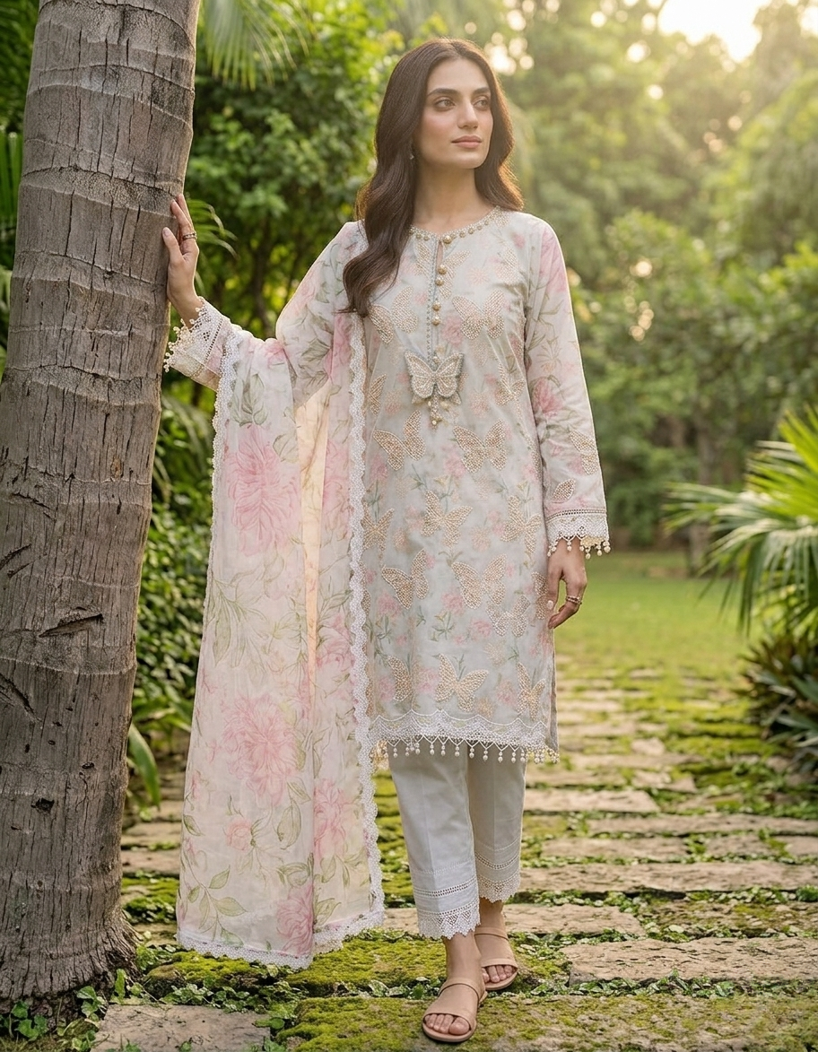Maria.B | M.Prints Embroidered Printed Lawn 3-Piece Suit