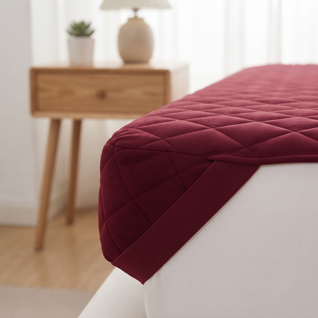 Double Bed Elastic Mattress Cover – Stretchable Fitted Bed Protector