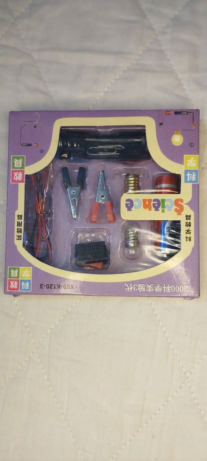 Kids Science Electricity Experiment Kit — Basic Circuit Building Set with Bulb, Wires & Clips | STEM Learning Toy