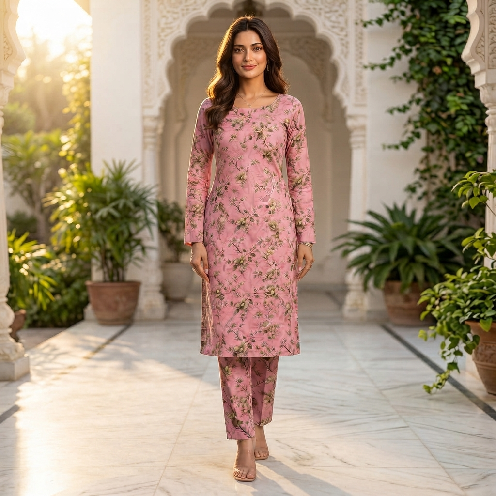 Bin Saeed Printed 3 Piece Unstitched Lawn Suit for Women
