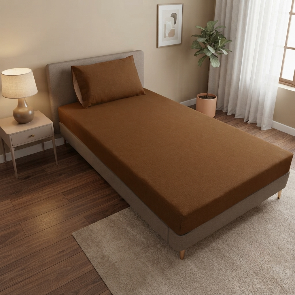 Single Bed Waterproof Bedsheet – Premium Fitted Bed Cover