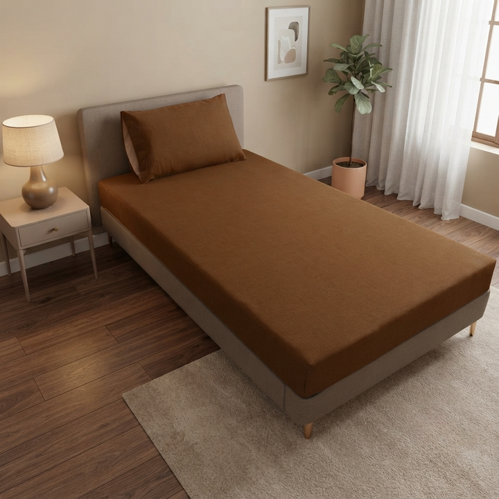 Single Bed Waterproof Bedsheet – Premium Fitted Bed Cover