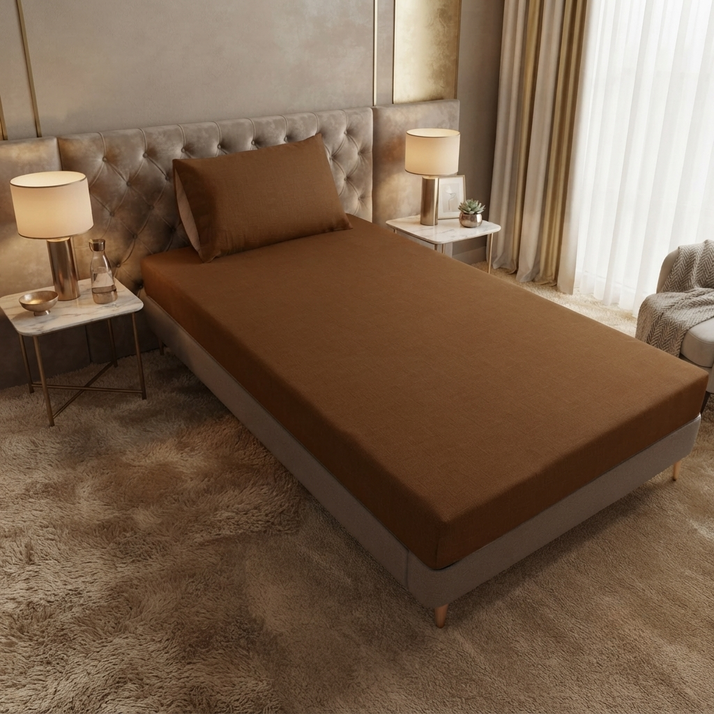 Single Bed Waterproof Bedsheet – Premium Fitted Bed Cover