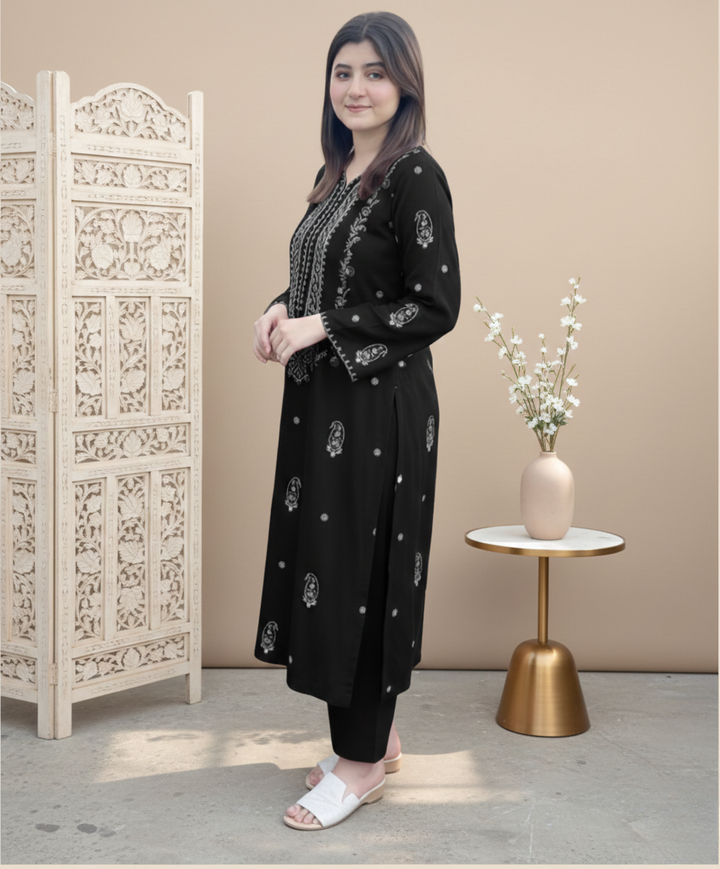 LAAM Black Embroidered 2 PC Ladies Lawn Suit – Elegant Summer Wear