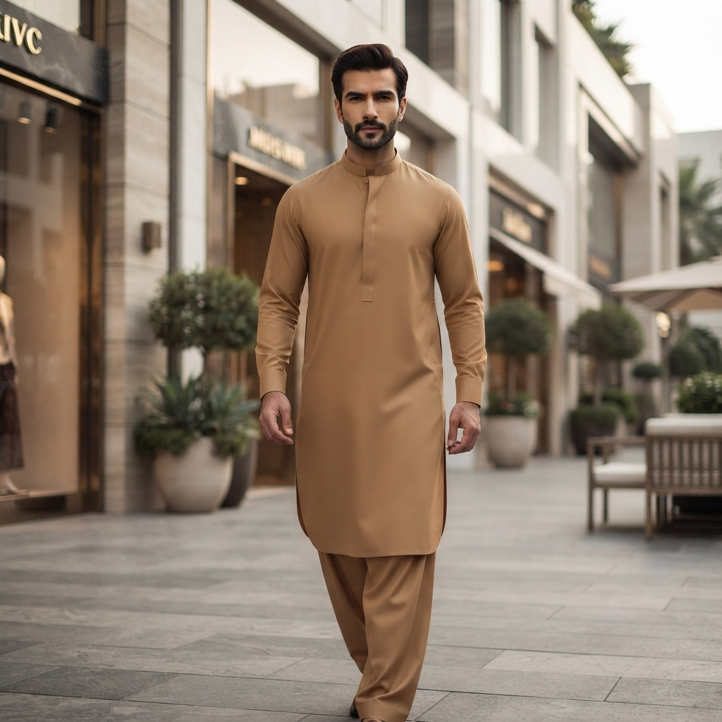 Libas-E-Yousaf American Soft Cotton Men's Unstitched 2 Piece Suit with 9 Premium Buttons – Box Packed