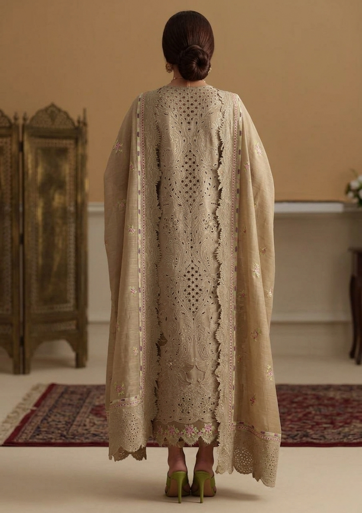 Heer 3D Lesser Kari Collection – 3 Piece Embroidered Lawn Suit