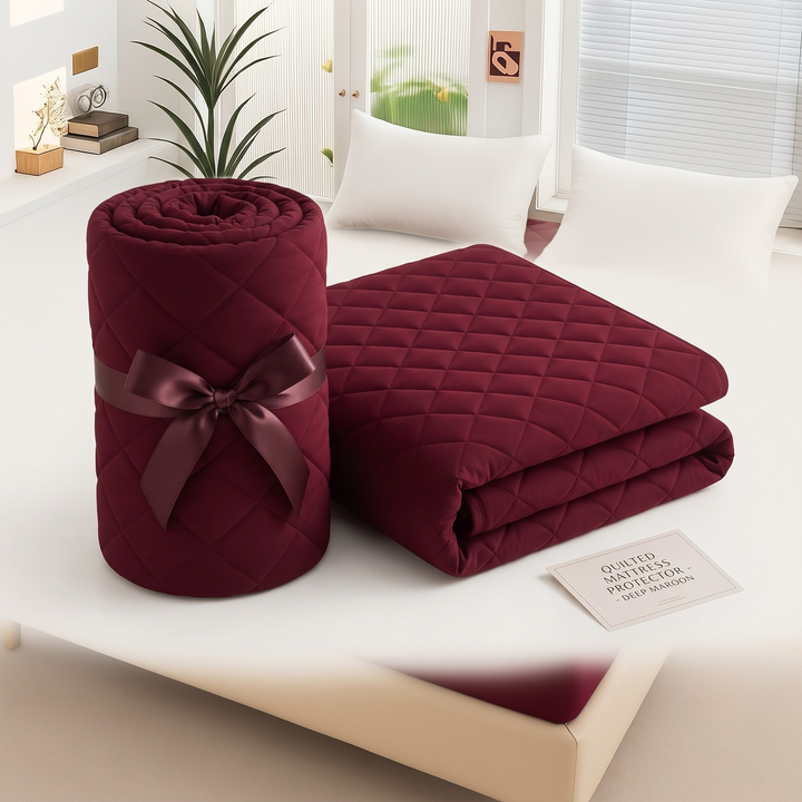 Double Bed Elastic Mattress Cover – Stretchable Fitted Bed Protector