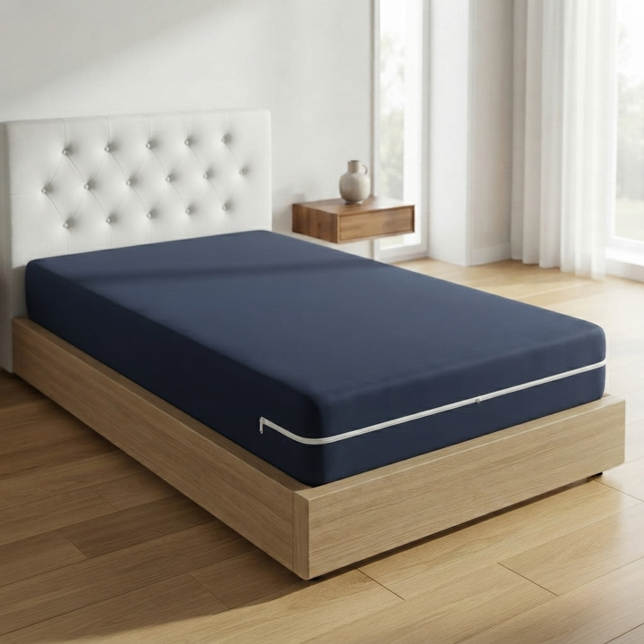 Single Bed Waterproof Mattress Protector with Zipper