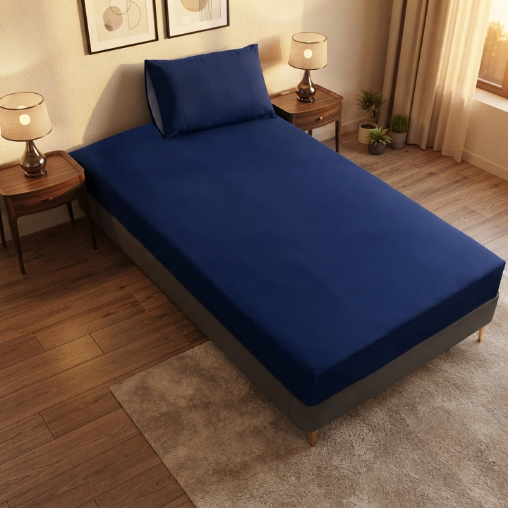 Single Bed Waterproof Bedsheet – Premium Fitted Bed Cover