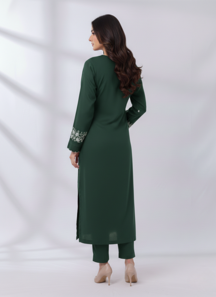PEZWAAN Green Embroidered Ladies Lawn Suit 2 PC – Elegant Pakistani Summer Wear