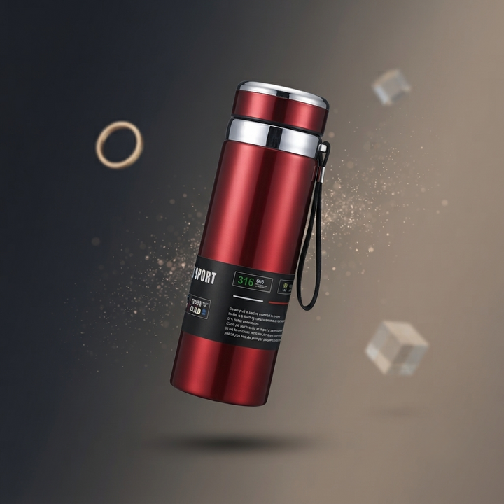 🥤 Premium Stainless Steel Vacuum Flask | Double Wall Insulated Sports Bottle