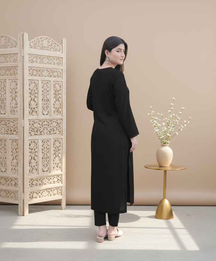 LAAM Black Embroidered 2 PC Ladies Lawn Suit – Elegant Summer Wear