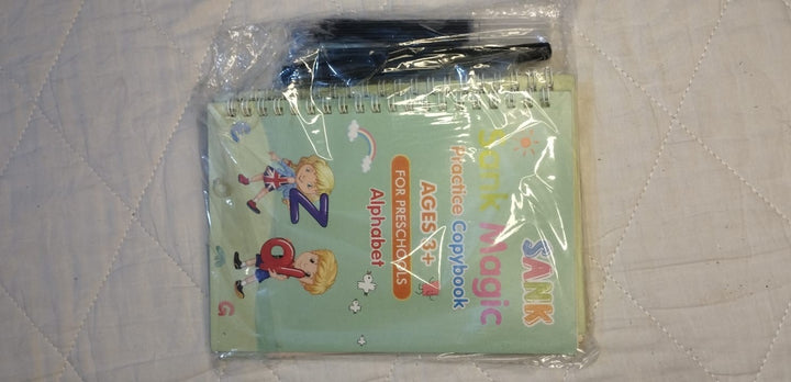 Sank Magic Practice Copybook Set for Kids – 4 Books with Pen & Refills (Reusable Handwriting Workbooks)
