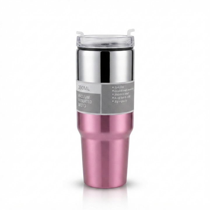 🥤 Premium Vacuum Insulated Travel Mug | 390ML Stainless Steel Tumbler