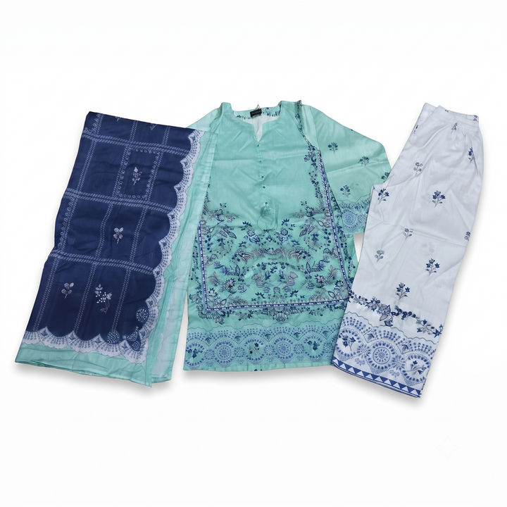 SADABAHAR Printed Stitched 3 Piece Suit for Women | Ready to Wear