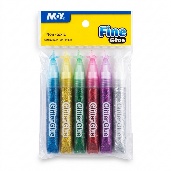 Fine Glue Glitter Glue Pen Set – 6 Colors for Kids Art & Craft (MY-3023)