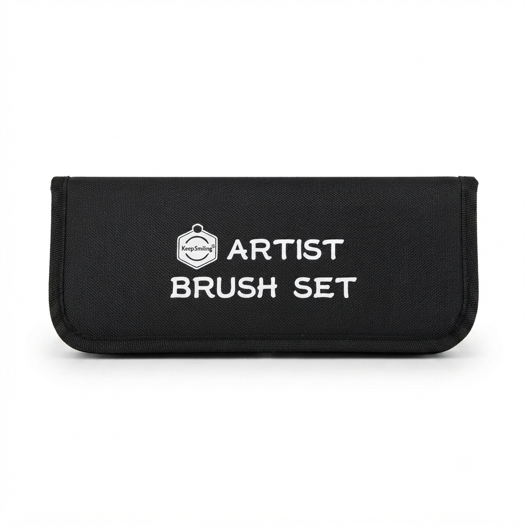 🖌️ 12 Pieces Professional Paint Brush Set with Storage Wallet | Artist Brushes for Acrylic, Watercolor, Oil & Gouache Painting