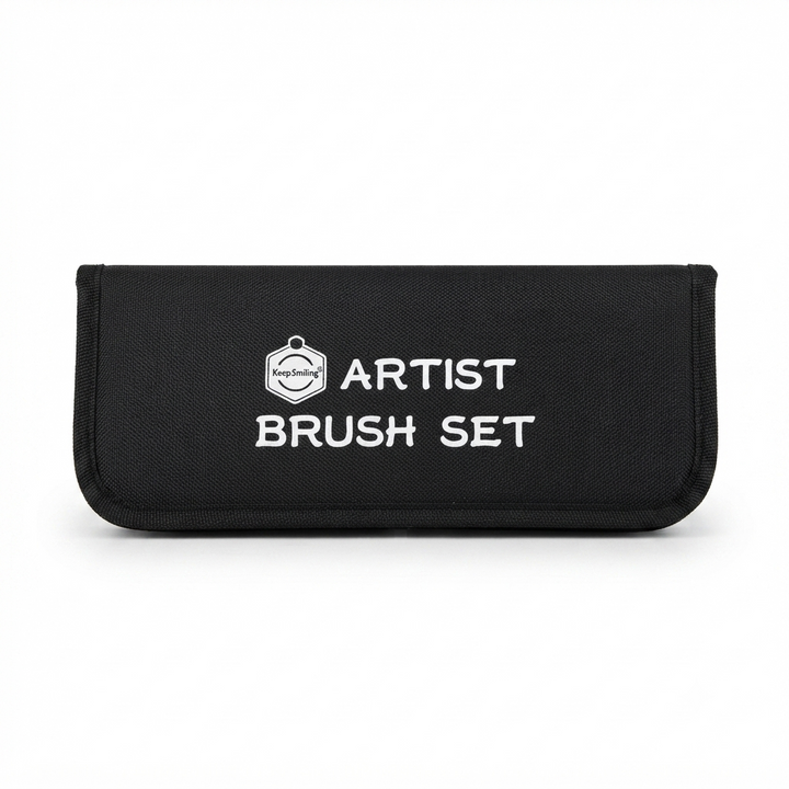 🖌️ 12 Pieces Professional Paint Brush Set with Storage Wallet | Artist Brushes for Acrylic, Watercolor, Oil & Gouache Painting