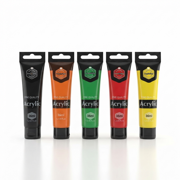 🎨 Keep Smiling Acrylic Paint Tubes Set – 5 Colors (36ml Each)